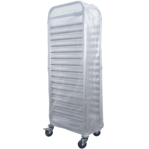 SARO Abdeckung für Regalwagen LIAM DUO Made in Europe - Material: PE-basierter Polymer INNOTEX® - Transparent - Abm.: B 740 x T 355 x H