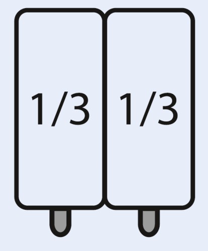 SARO E7/CPCEXC Nudelkorb-Set: 2 x 1/3 GN Made in Europe - Gewicht: 2,7 kg