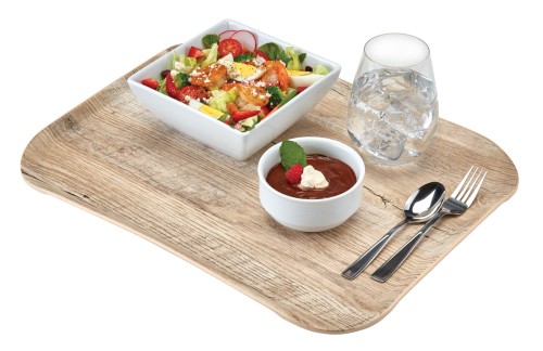 Versa Century Polyester Holzoptik Tablett 33 x 43 cm Hell Eiche von Cambro