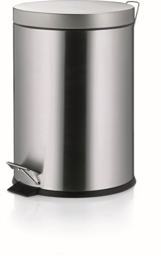 Kela Kosmetikeimer Torre Edelstahl matt 25,5cm 17cmØ 3l Treteimer aus mattem Edelstahl. Die Gummierung an der Unterseite sorgt für festen