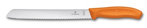 Victorinox SwissClassic, Brotmesser, Wellenschliff, 21 cm, orange, Blister