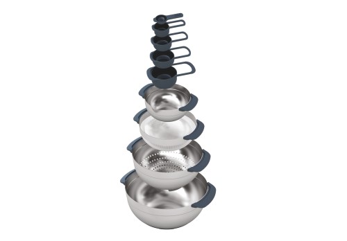 Joseph Joseph Nest 9 Steel - 9-teiliges Rührschüsseln-Set