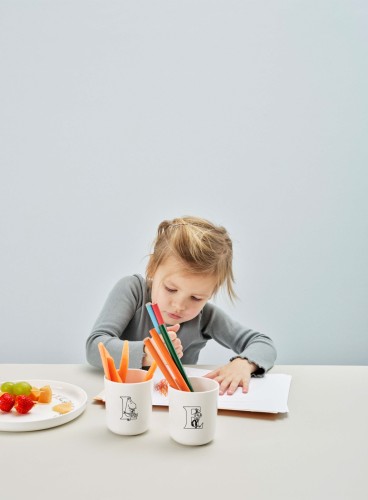 Moomin ABC Tasse - E 0.2 l. weiß, Maße: 74 x 74 x 83 mm