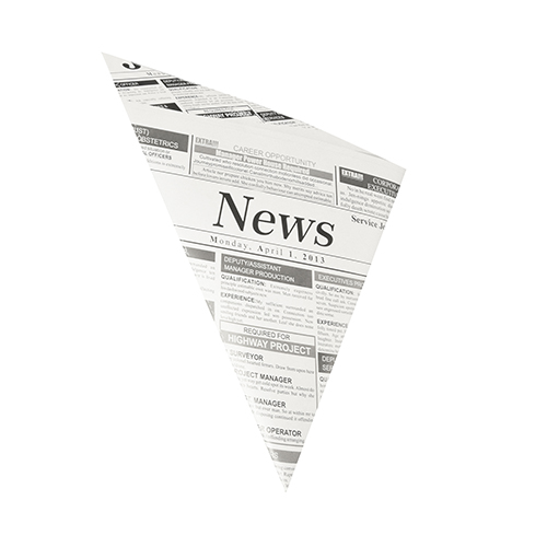 300 Spitztüten, Pergament-Ersatz 32,5 cm x 23 cm x 23 cm "Newsprint" Füllinhalt 250 g, fettdicht von PAPSTAR