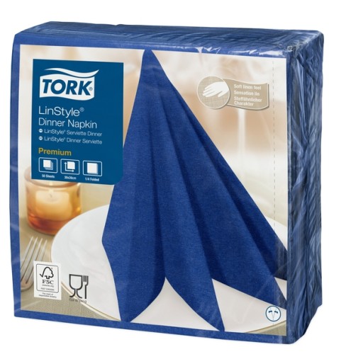 Tork Linstyle® Dinnerserviette Mitternachtsblau Premium Mitternachtsblau