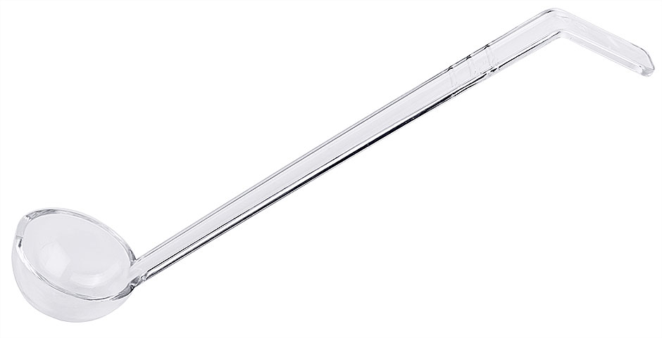Dressinglöffel aus glasklarem Polycarbonat,