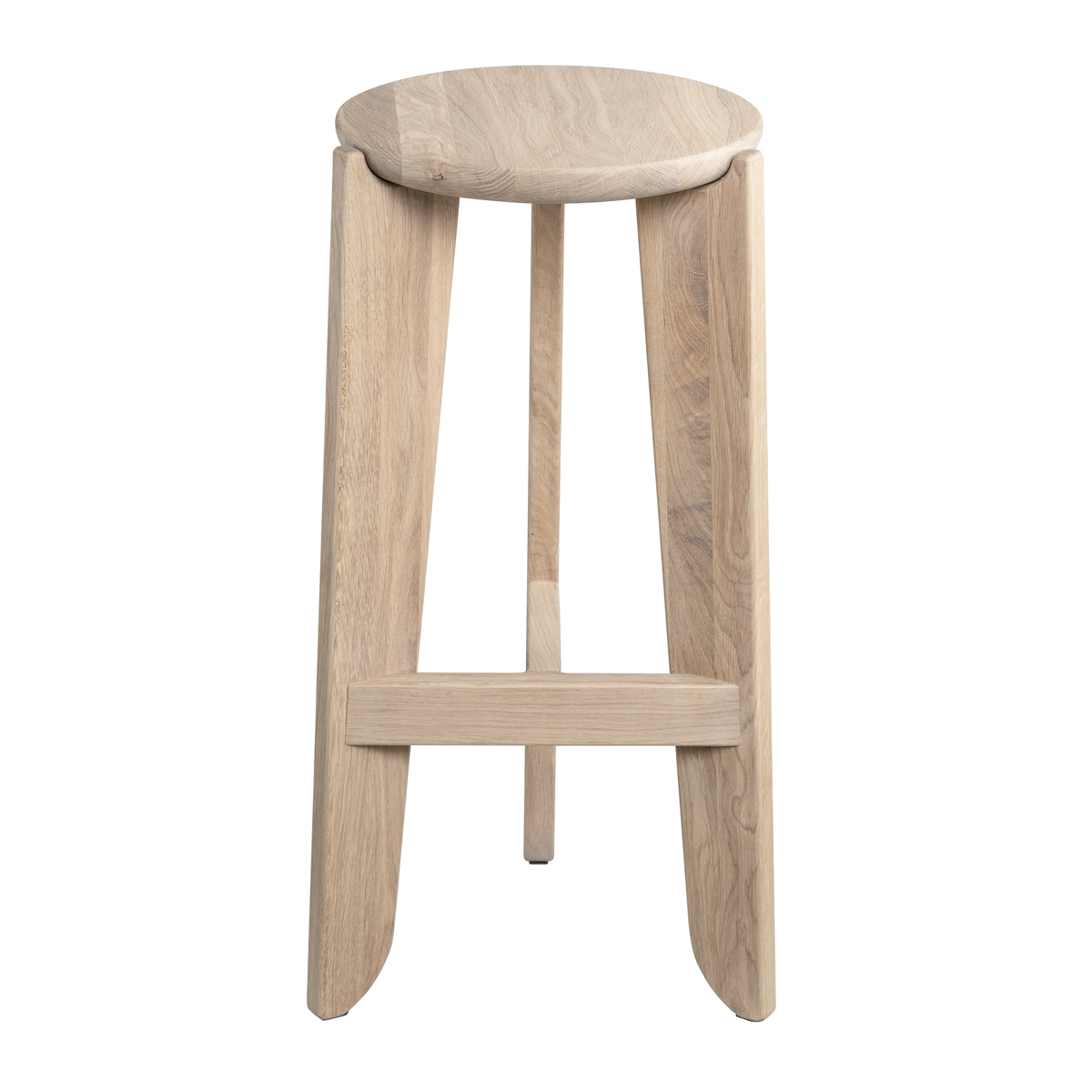 Barhocker -ELI-. Material: oak, matte white oiled. Von Blomus.