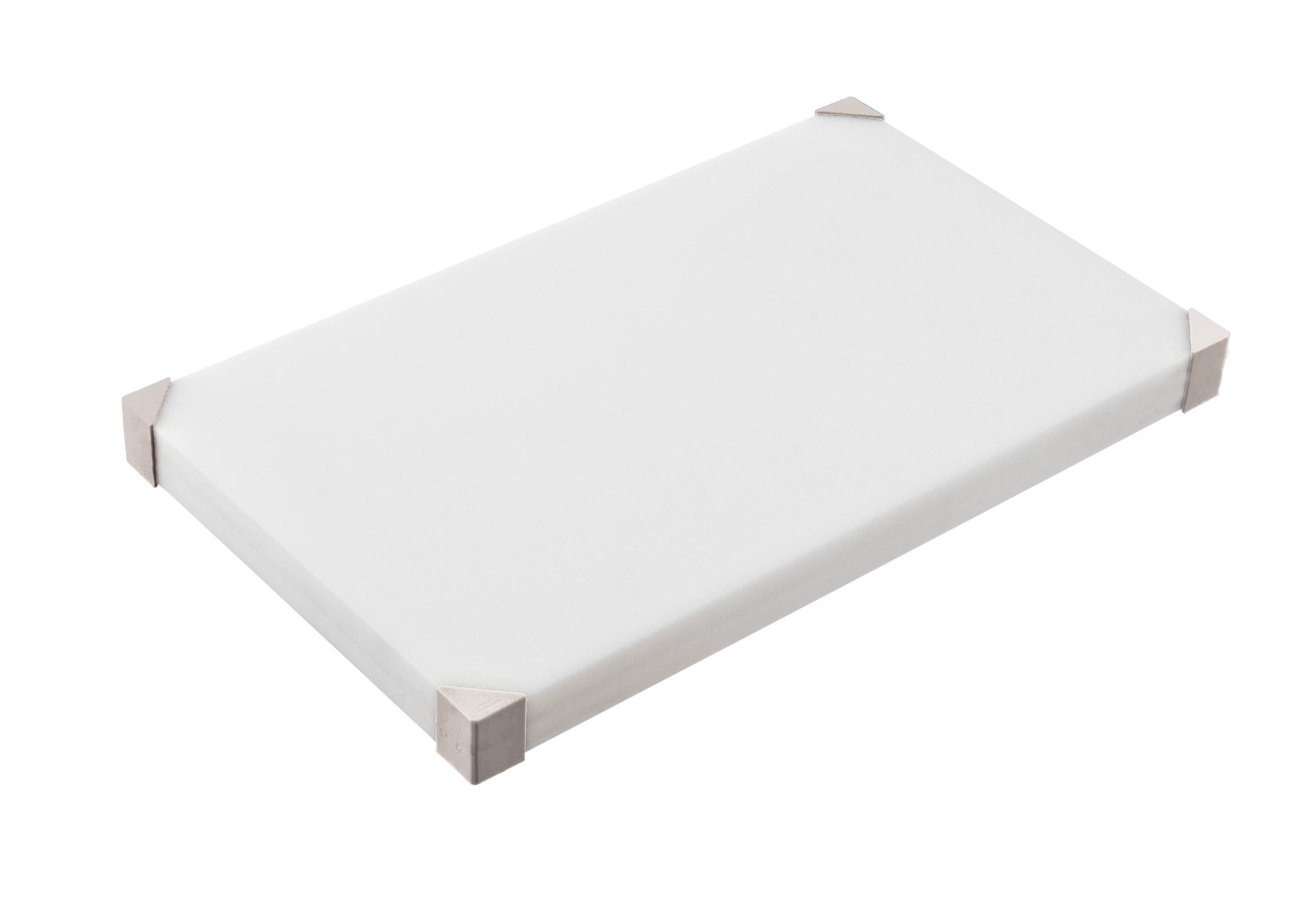 ARAVEN Schneidebrett rutschfest mit den Abmessungen 604x404x34mm, weiß