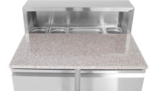 HENDI Pizzatisch zweitürig - max: +2/+8°C - 230 V - 250 W - 900x700x(H)1100 mm