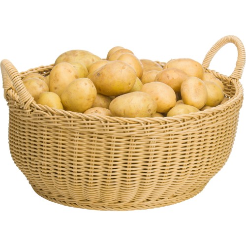 Westmark Füllkorb rund mit 2 Henkeln, Ø 42 x 19 cm, hellbeige