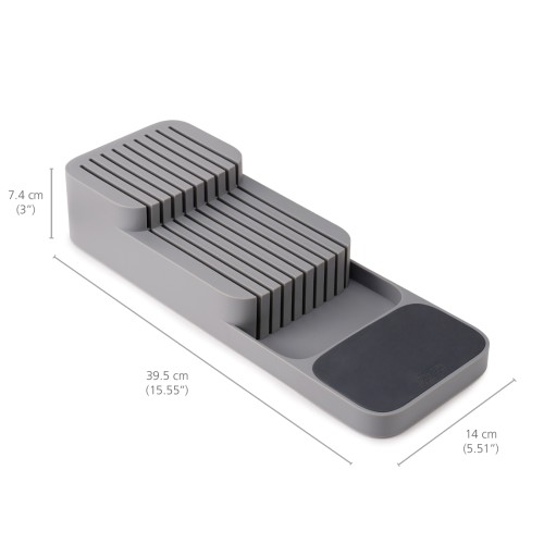 Joseph Joseph Drawer Store - Zweistufiger, horizontaler Messerblock - grau