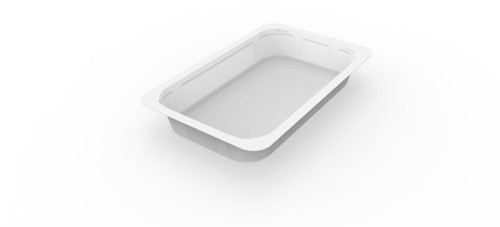 Duni 1/4 GN Menüschalen 263 x 161 x 40 mm Weiß ungeteilt, 225 Stk/Krt (1 x 225 Stk)