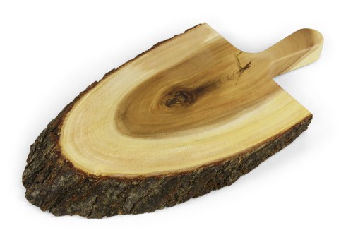 Servierbrett. Akazienholz. mit Griff. Maße: 46 x 23 cm.
