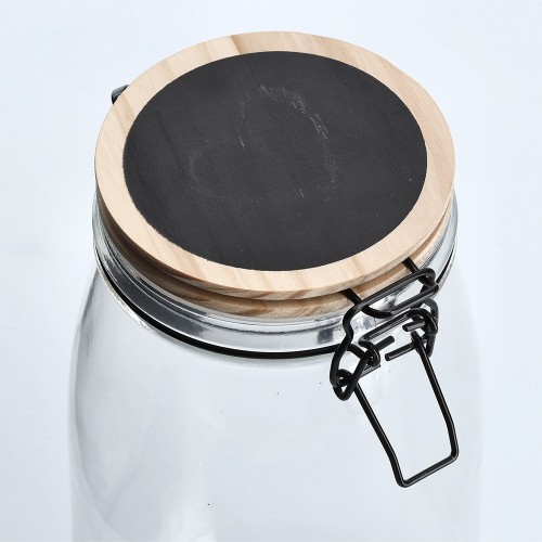 Vorratsglas m. Bügelverschluss, 1500 ml, Kiefer / Maße: Ø 11,5x21,5 cm