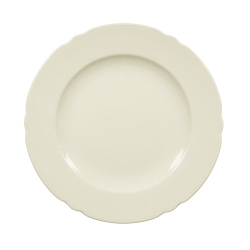 Seltmann Speiseteller 25 cm Fahne, Form: Marieluise, Glasur: elfenbein, Dekor: 00003
