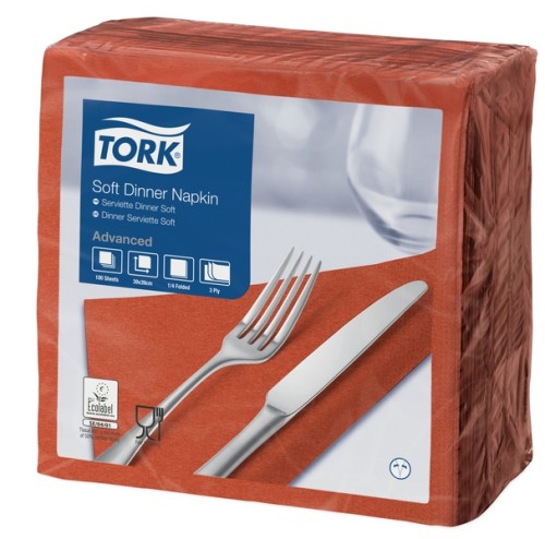 Tork Soft Dinnerserviette Terracotta Advanced Terracotta