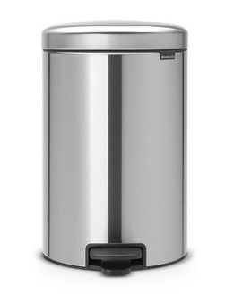 Brabantia Treteimer Newlcon 20 Liter, mit Kunstoffeinsatz , Farbe: Matt Steel