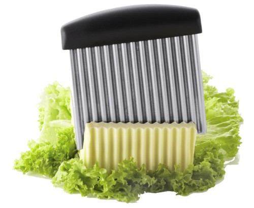 Wellenschneider mit handgeschärfter Klinge aus Edelstahl, mit Griff aus glasfaserverstärktem Polyamid, für Zickzack-Optik