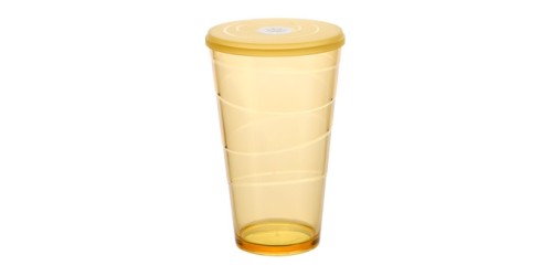Trinkbecher+Deckel myDRINK 600 ml, orange