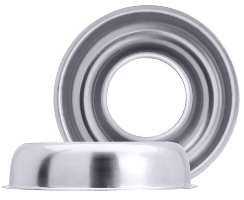 Reisrand / Savarinform aus Edelstahl 18/10, hochglänzend, extra schwere Qualität Höhe: 2,5 cm, Durchmesser innen: 8 cm, Lochdurchmesser: