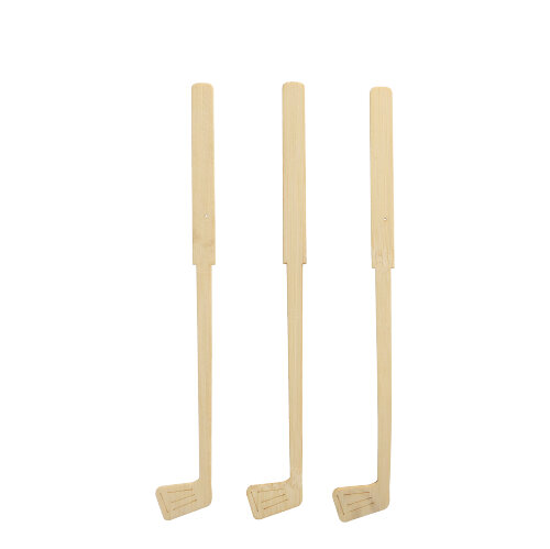 100 Getränke-Quirle, Bambus "pure" 15 cm "Golf" von PAPSTAR