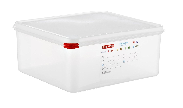 Araven Lebensmittelbehälter inkl. Deckel GN 2/3 aus Kunststoff Maß: 354 x 325 x 150 mm