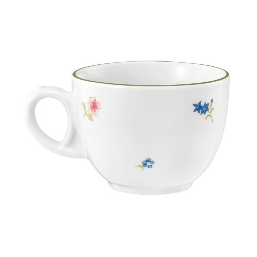 Seltmann Obere zur Kaffeetasse 0,22 l Tulpe, rund, Form: Community, Dekor: 57389 Streublume grüne Linie, hohe Kantenschlagfestigkeit