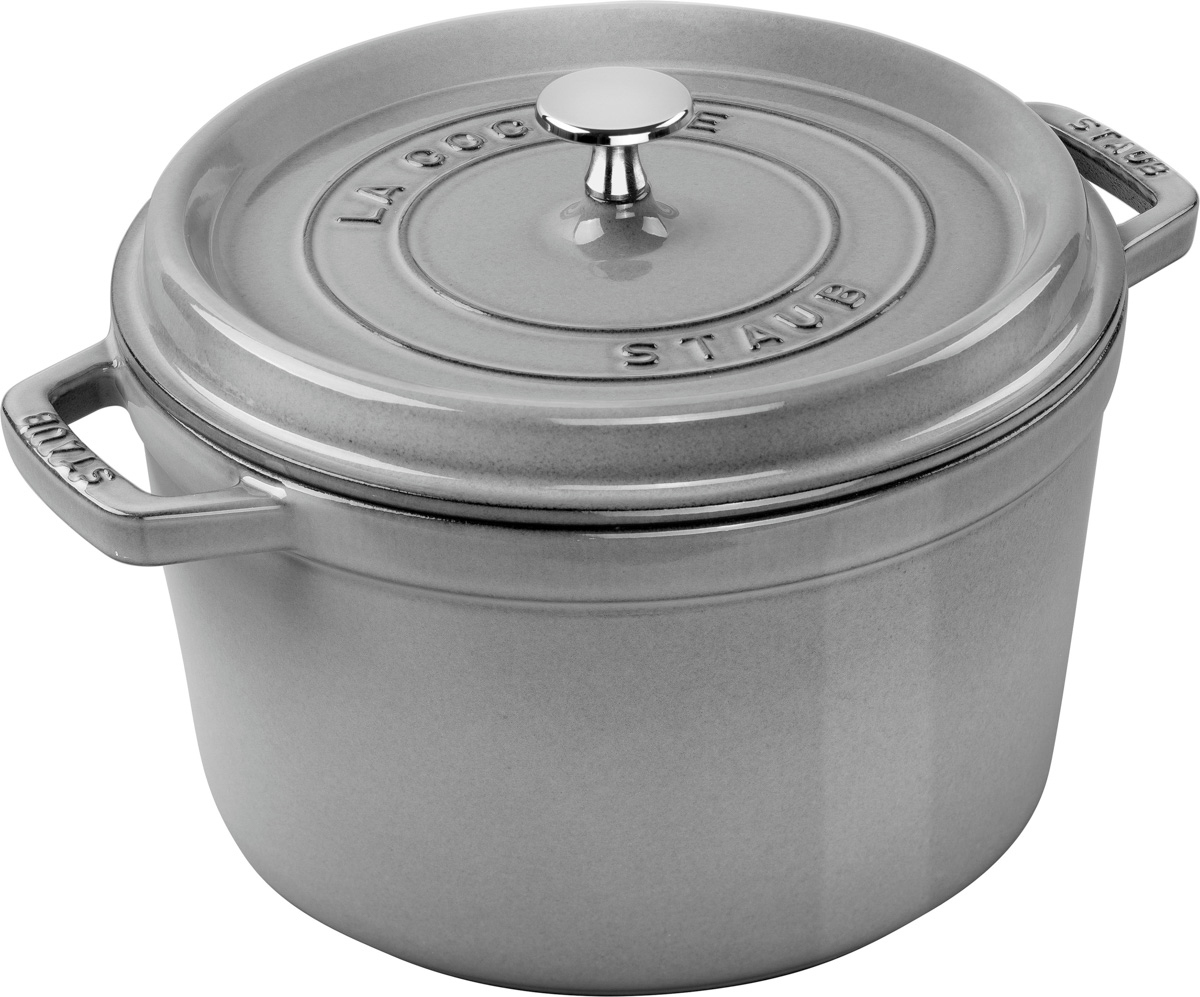 Cocotte, 24 cm, Graphit-Grau, rund, Gusseisen, Serie: La Cocotte. Marke: Staub