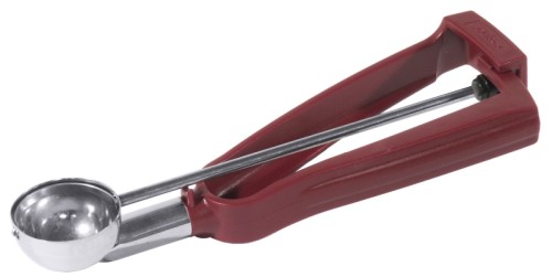 Portionierer aus Edelstahl 18/10, mit farbigem Griff aus Nylon, temperaturresistent +85C, spülmaschinengeeignet, mit patentiertem