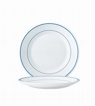 Suppenuntertasse 15,5 cm, aus Hartglas ARCOROC - Dekor Delft.