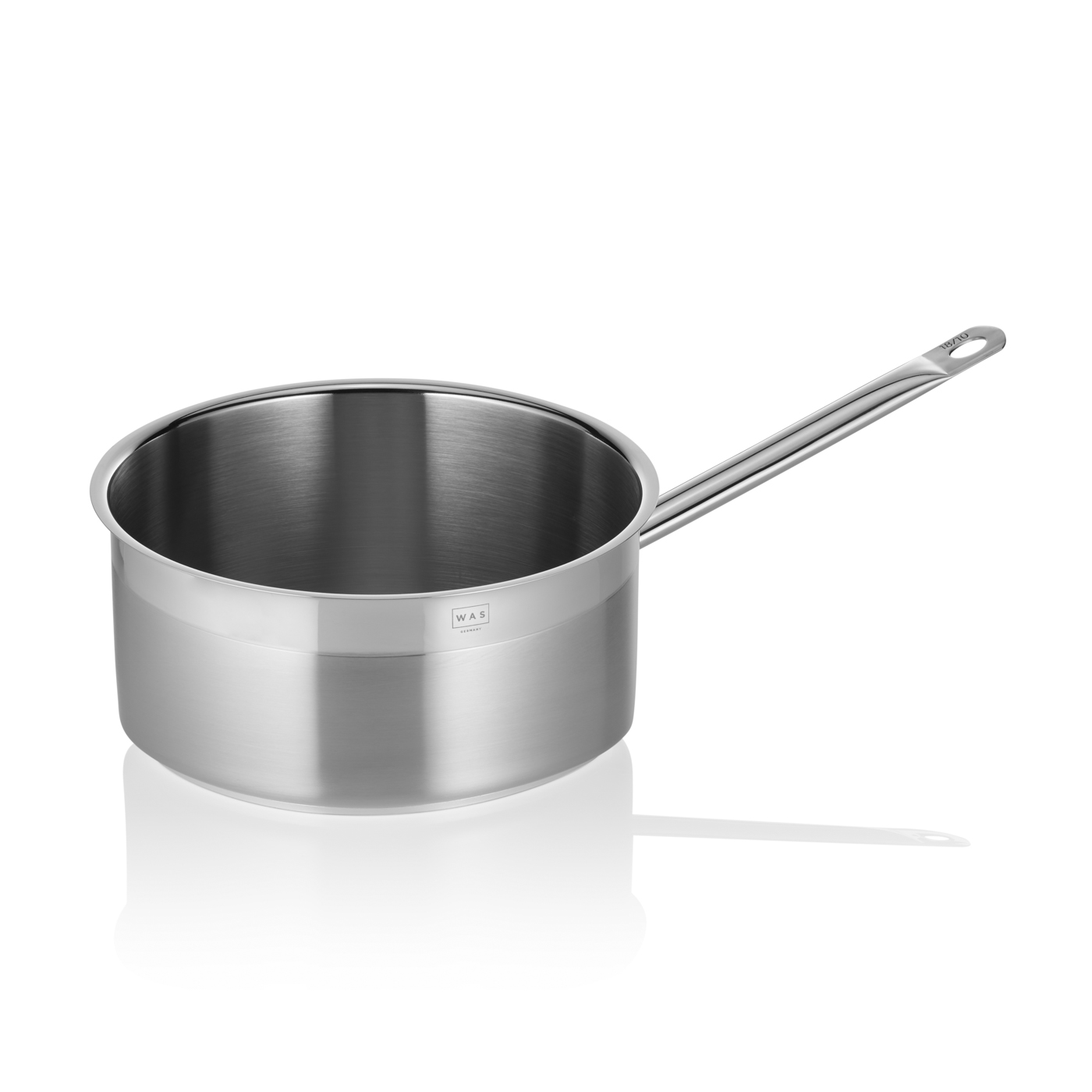 Stielkasserolle Cookware 21, Ø 24 cm, Chromnickelstahl 18/10 Flache Ausführung