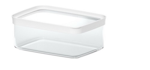 EMSA OPTIMA Schüttdose mit Deckel, Inhalt: 2,0 Liter, Farbe: weiß, transparent, Maße: 22,5 x 16 x 9,1 cm