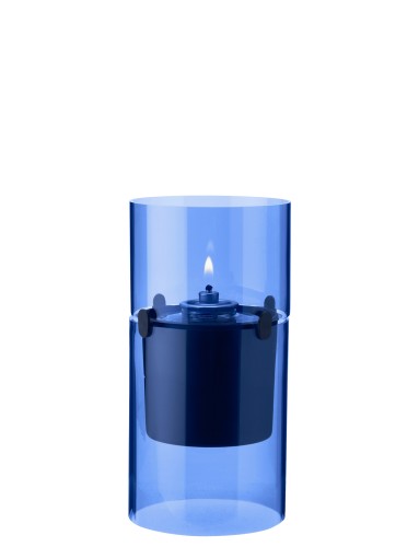 Lucie Windlicht azure, Maße: 85 x 85 x 175 mm
