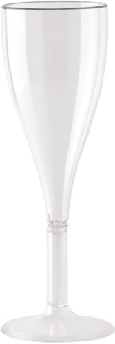 Sektkelch MATERIAL PC brillantklar, Oberfläche mittelhart Füllstrich 0,1 ltr