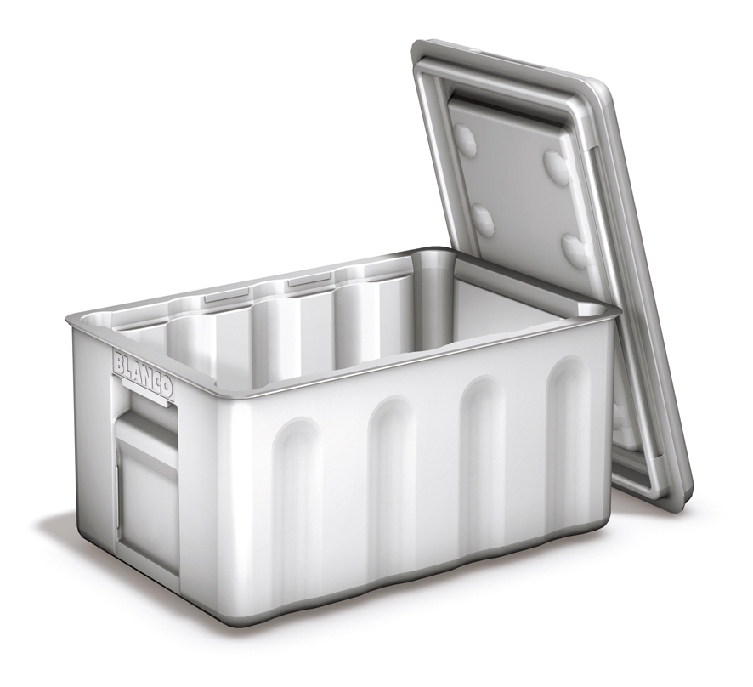 BlancoTherm 320 ECO-C Transportbehälter unbeheizt, Toploader, Verschluss mit Klemmdeckel, Maße: 630 x 415 x 345 mm