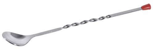 Barlöffel Edelstahl, hochglänzend, mit gedrehtem Stiel Länge: 28 cm