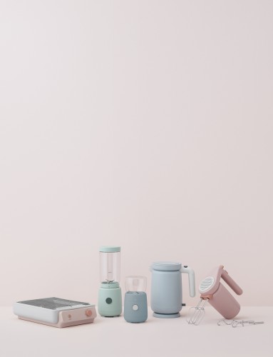 FOODIE Wasserkocher 1 l. light blau, Maße: 103 x 103 x 182 mm