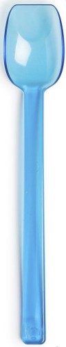 Roltex Löffel aus Copolyester mit flacher Kante, in transparentem blau