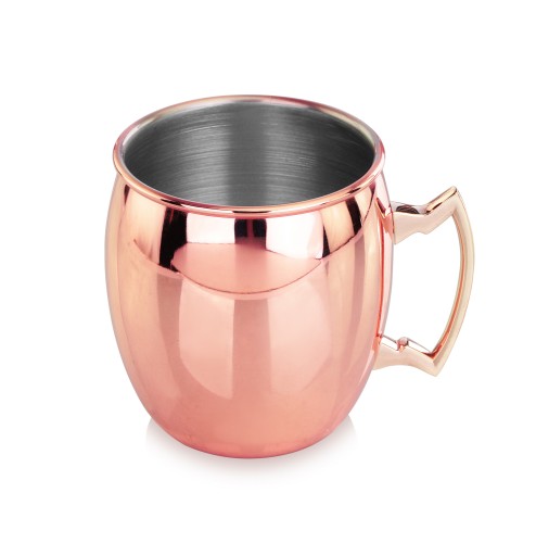 Moscow Mule Becher. glatt. Chromnickelstahl.