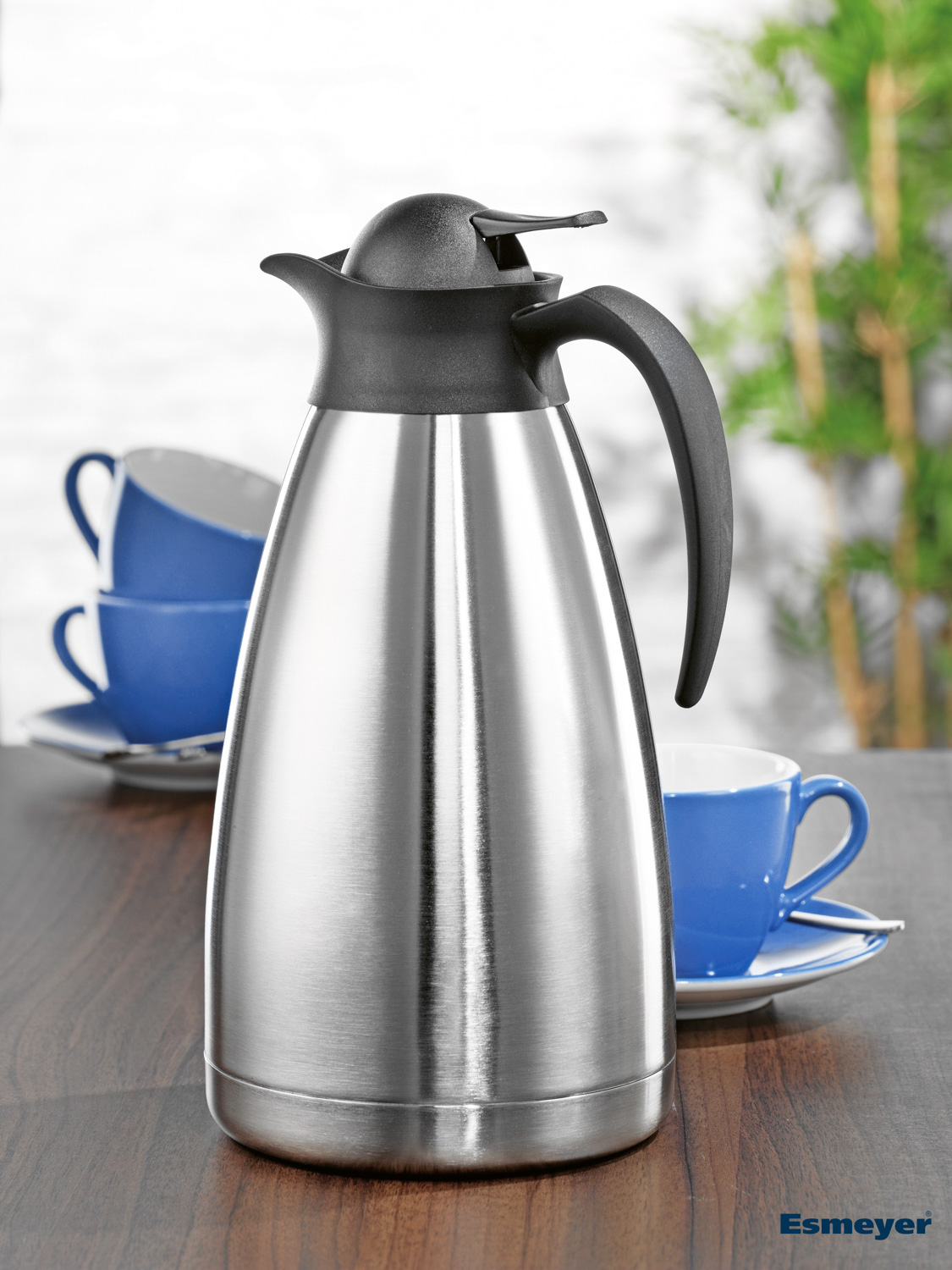 Isolierkanne THERMOART, Inhalt: 1,5 Liter, Höhe: 280 mm, Einhandbedienung, doppelwandiger, mattierter Edelstahl,