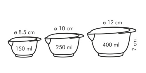 Schalen aus Kunststoff DELÍCIA, Set 3 St., rot Kunststoff Spülmaschinenfest