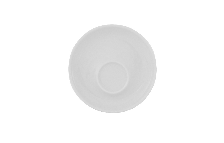 Kaffee-Untertasse - Spiegel außerzentrisch, Form BARISTAR - uni weiss , Durchmesser: 110 mm