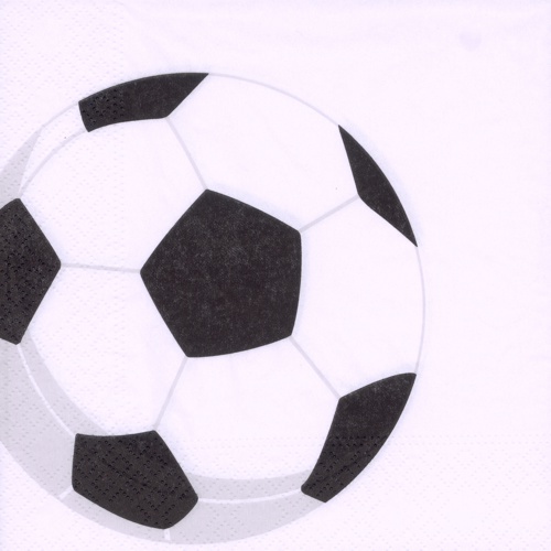 50 Servietten, 3-lagig 1/4-Falz 33 cm x 33 cm "Soccer " von PAPSTAR