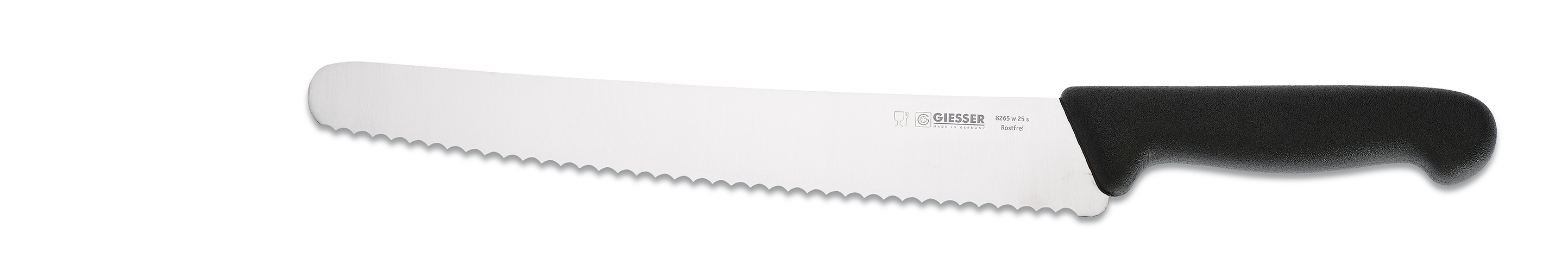 Giesser Universalmesser EXPERT aus Edelstahl, mit Wellenschliff , 39 cm , schwarzer Griff