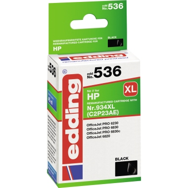 edding Tintenpatrone HP 934XL EDD-536 schwarz 45ml