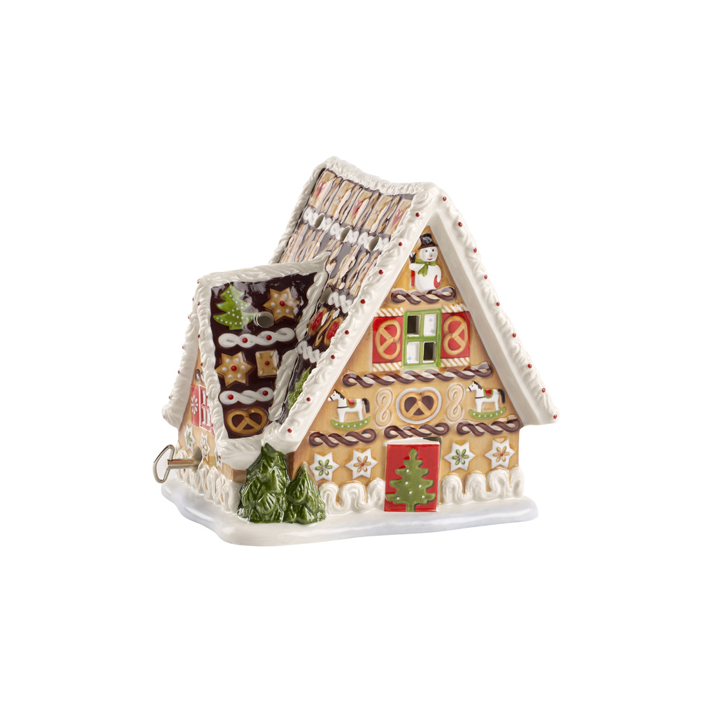 Villeroy und Boch Lebkuchenhaus mit Spieluhr - Maße: 16,3 x 13 x 16 cm / Ser.: Christmas Toys