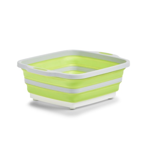 Falt-Schüssel, PP/TPR, 40x31,8x3,3/14,3 cm. Farbe: grau/grün. Diese Schüssel ist ein treuer Helfer im Küchenalltag! Der stabile Boden eignet