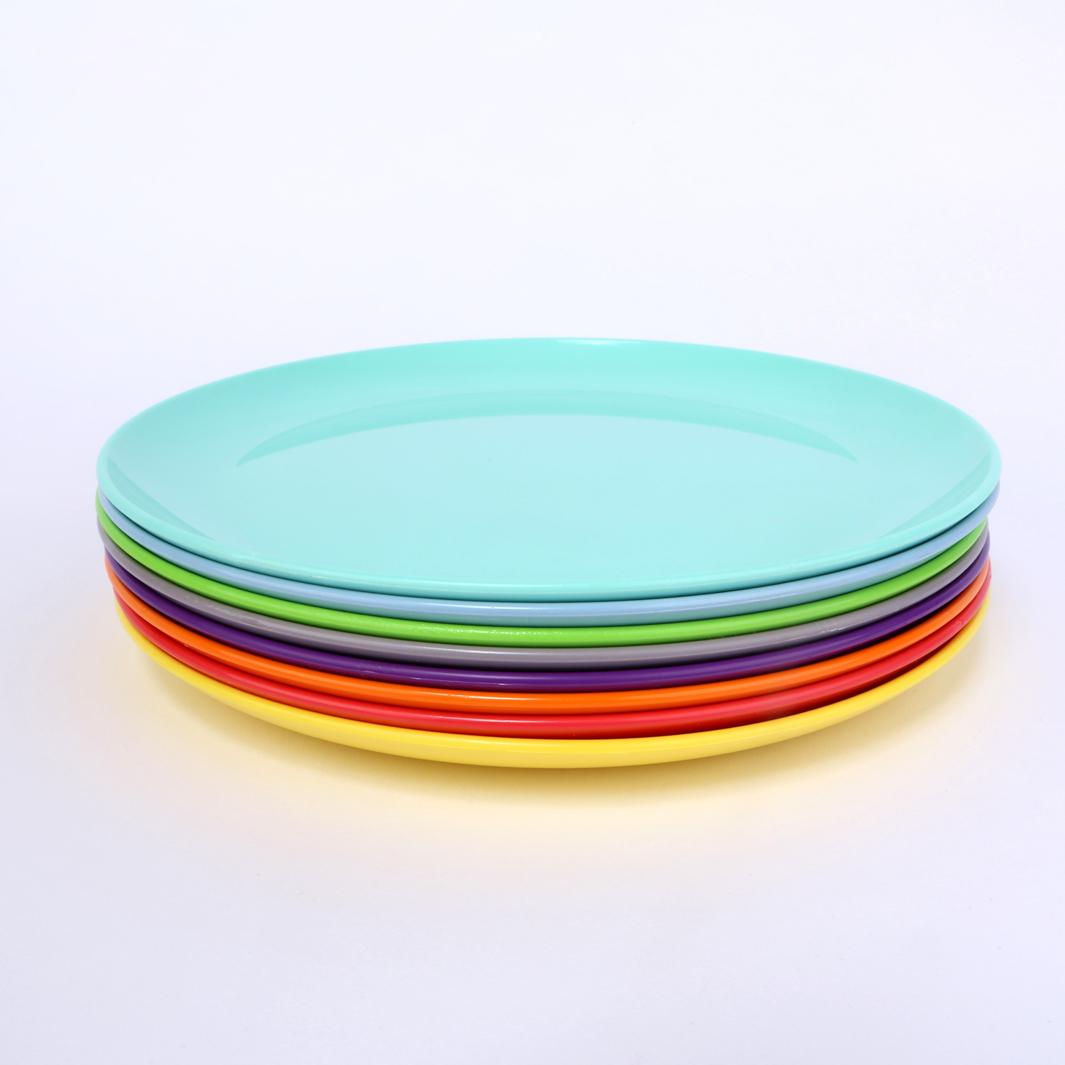 vaLon Zephyr Speiseteller 24 cm aus schadstofffreiem Kunststoff in der Farbe grasgrün.