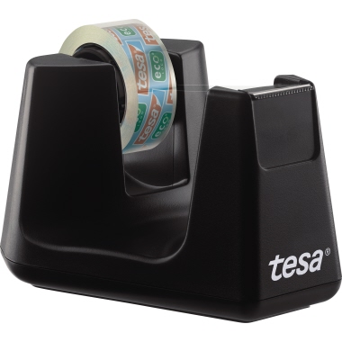 tesa® Tischabroller ecoLogo® Smart 19 mm x 33 m (B x L) Inkl. 1 Rolle tesafilm® Eco  Clear, 15 mm x 10 m (B x L) schwarz