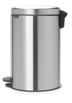 Brabantia Treteimer Newlcon 20 Liter, mit Kunstoffeinsatz , Farbe: Matt Steel
